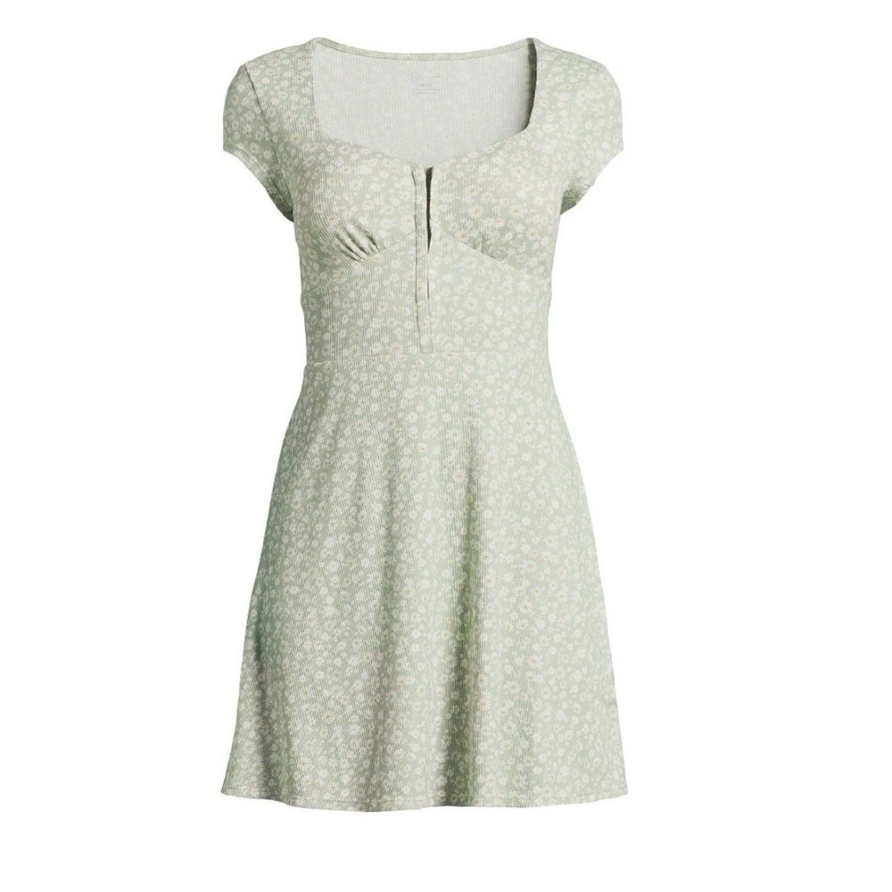 No Boundaries Mint Green Floral Dress Medium EUC Y2K 90s Cottagecore Coquette